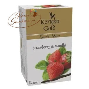 Herbatka truskawkowa z wanilią Kericho Gold Strawberry & Vanilla, ekspresowa 20 torebek, 40g
