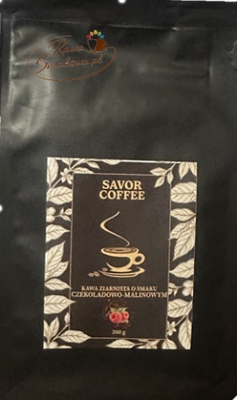 SAVOR COFFEE kawa czekoladowo-malinowa ziarnista 200g