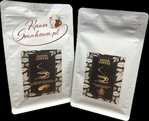 Savor Coffee waniliowo-orzechowa 200g i Savor Coffee piernikowa 200g kawy mielone