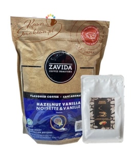 ZAVIDA Waniliowo-orzechowa (Hazelnut Vanilla) 907g kawa ziarnista i Savor Coffee waniliowo-orzechowa 200g kawa mielona
