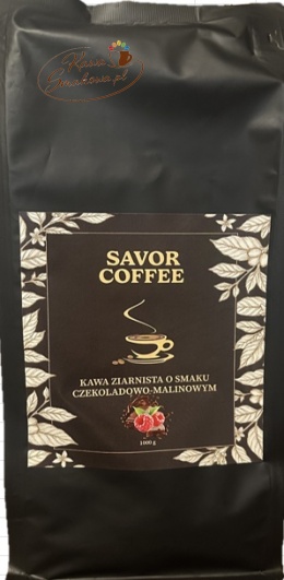 Savor Coffee czekoladowo-malinowa 1kg i Savor Coffee pistacjowa 1kg kawy ziarniste