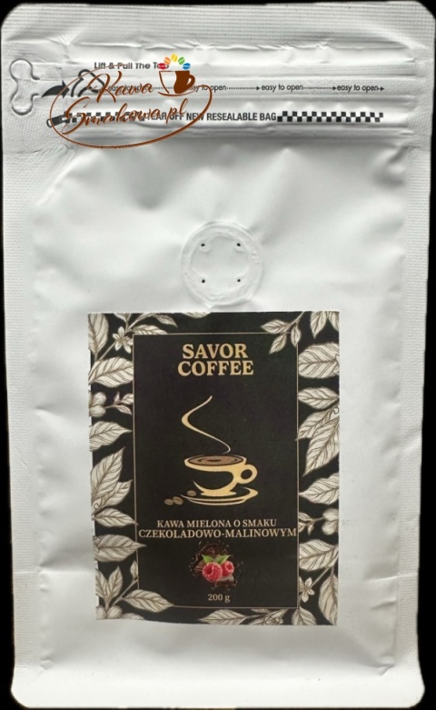 Savor Coffee pistacjowa 200g i Savor Coffee czekoladowo-malinowa 200g kawy mielone