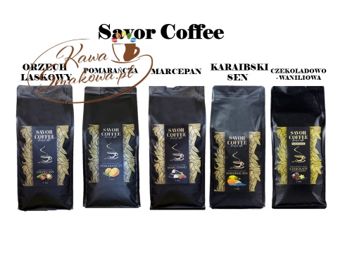 SAVOR COFFEE kawa o smaku Whisky ziarnista 200g