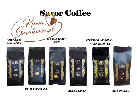 SAVOR COFFEE kawa pomarańczowa ziarnista 1kg