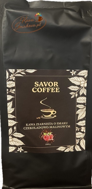 Savor Coffee czekoladowo-malinowa 1kg i Savor Coffee bananowa 1kg kawy ziarniste