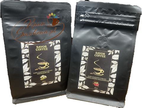 Savor Coffee pistacjowa 200g i Savor Coffee czekoladowo-malinowa 200g kawy ziarniste