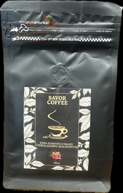 Savor Coffee czekoladowo-malinowa 200g i Savor Coffee piernikowa 200g kawy ziarniste