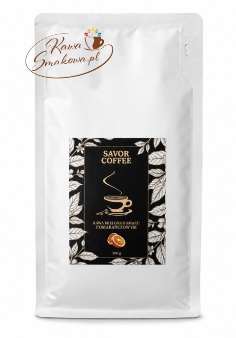 Savor Coffee pomarańczowa 200g i Savor Coffee czekoladowo-malinowa 200g kawy mielone