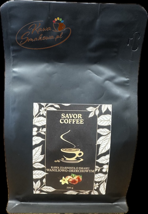 Savor Coffee pomarańczowa 200g i Savor Coffee waniliowo-orzechowa 200g kawy ziarniste