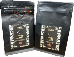 Savor Coffee waniliowo-orzechowa 200g i Savor Coffee czekoladowo-malinowa 200g kawy ziarniste