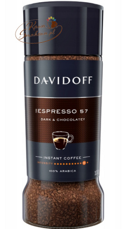 Davidoff Espresso 57 Dark & Chocolatey 100g kawa rozpuszczalna, liofilizowana