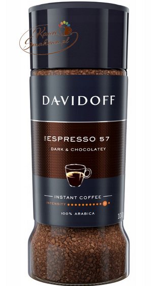 Davidoff Espresso 57 Dark & Chocolatey 100g kawa rozpuszczalna, liofilizowana