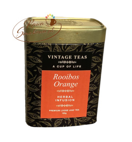 Herbata Rooibos Vintage Orange liściasta w puszce 125g