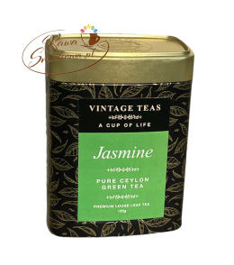 Herbata zielona Vintage Jasmine liściasta w puszce 125g