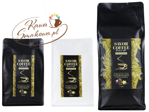 SAVOR COFFEE kawa Czekolada z nutą wanilii ziarnista 225g SAVOR COFFEE kawa Czekolada z nutą wanilii ziarnista 225g